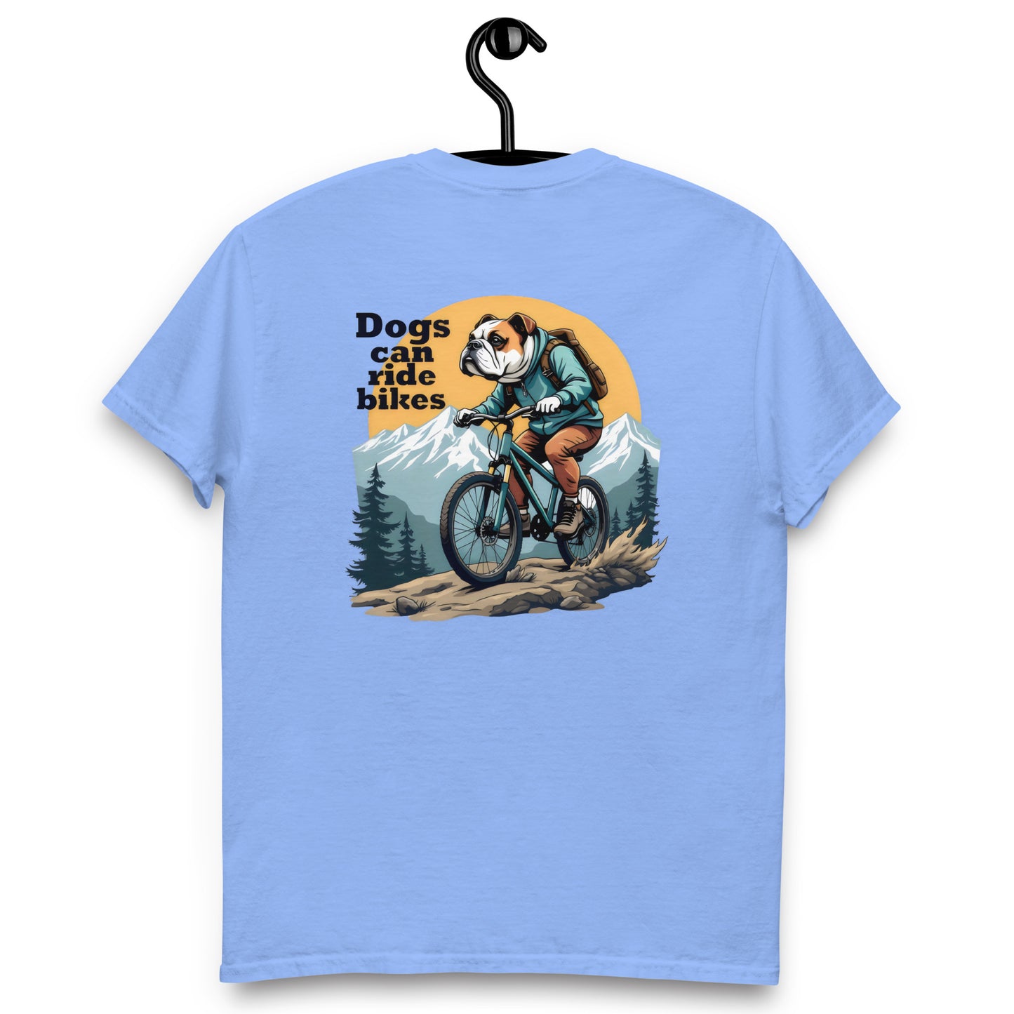 Unisex Dogs can ride bikes classic tee
