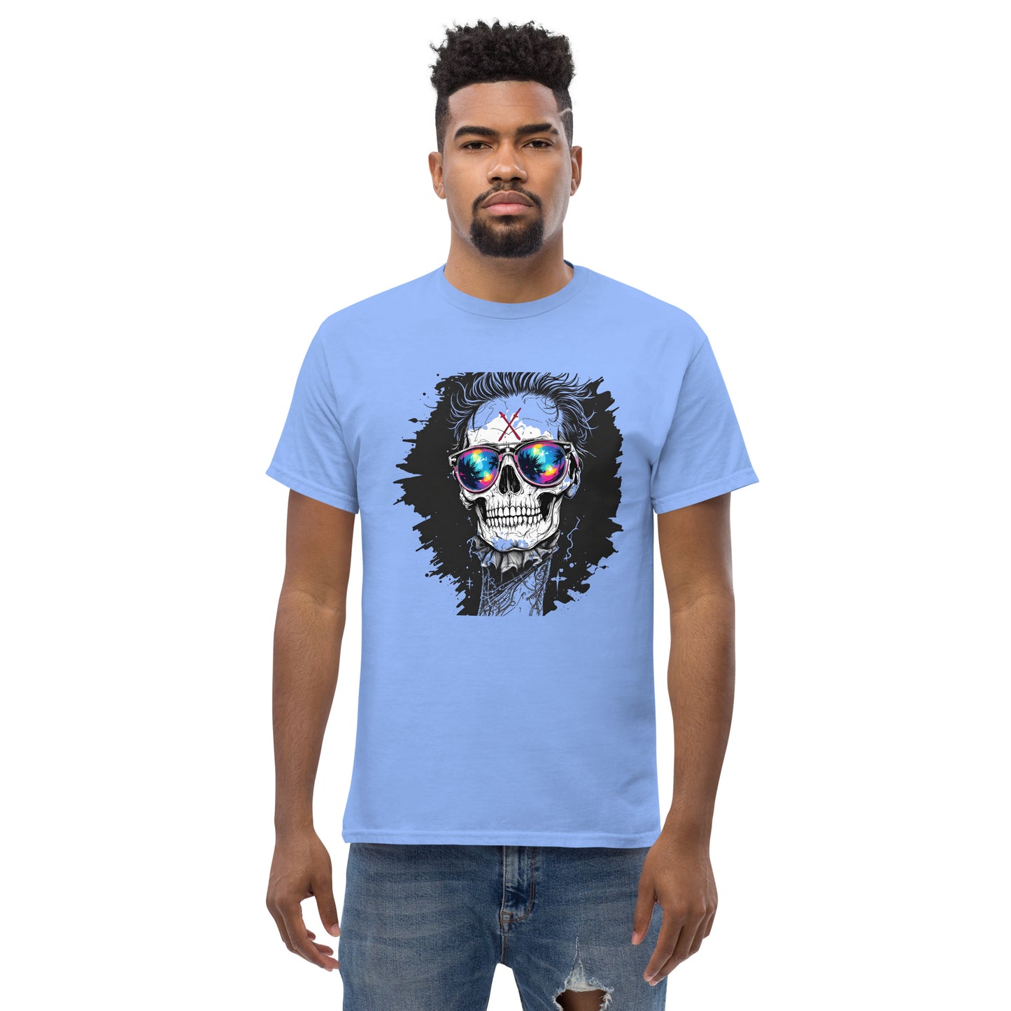 Unisex Skull Mirror shades classic tee