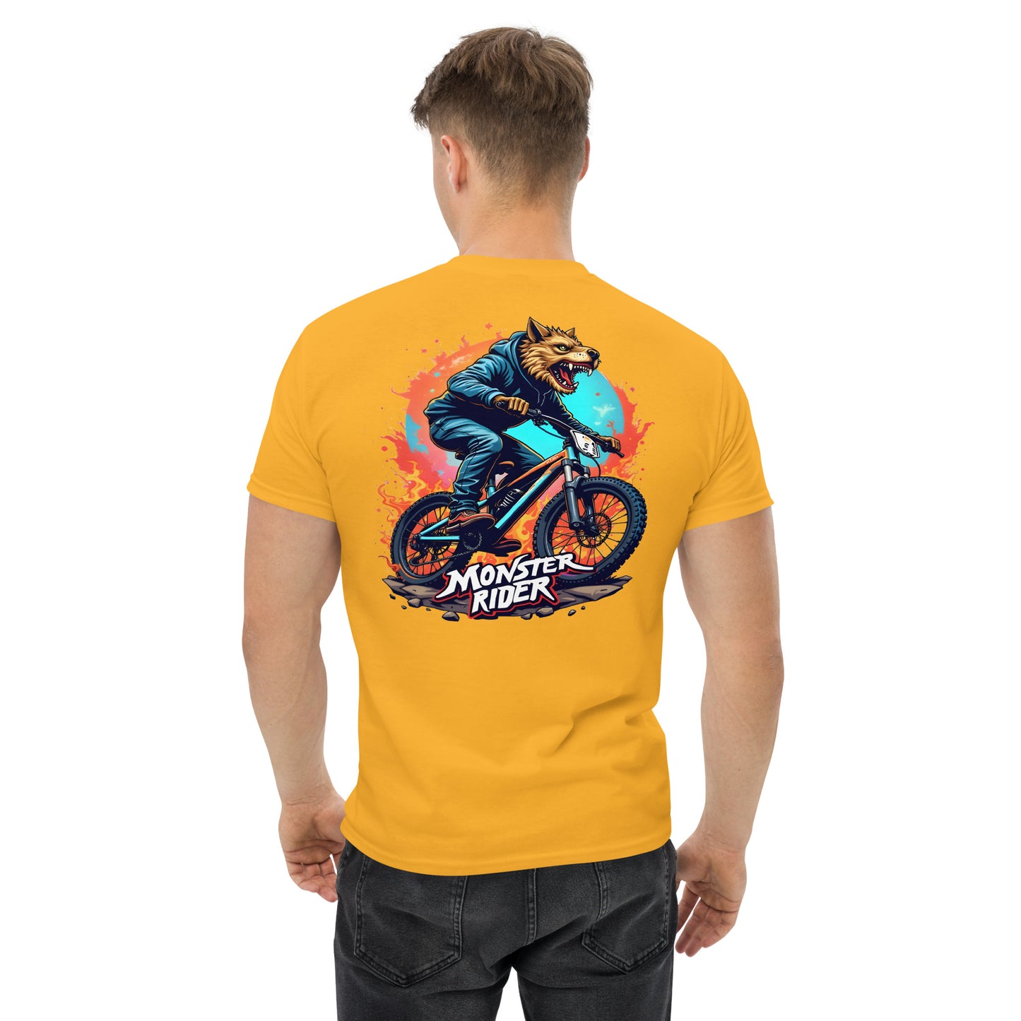 Unisex wolf monster rider classic tee