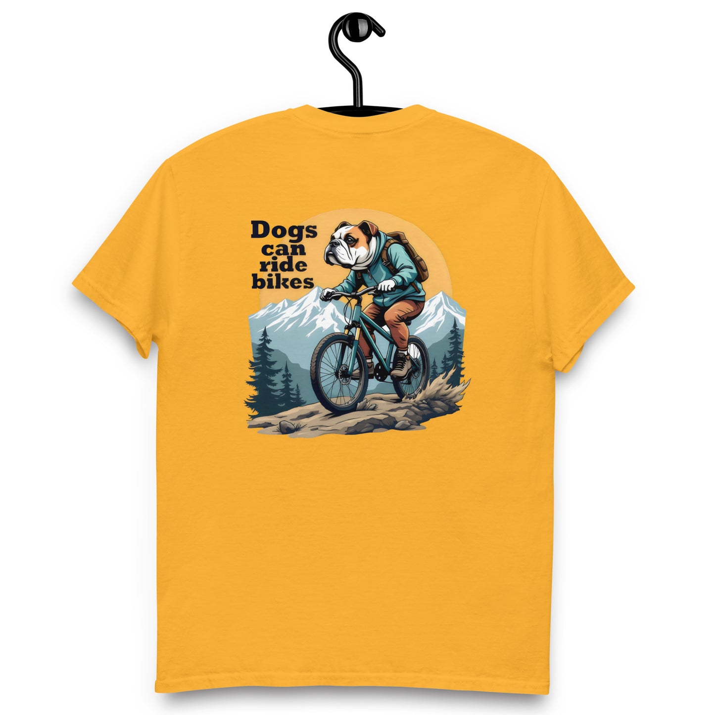 Unisex Dogs can ride bikes classic tee