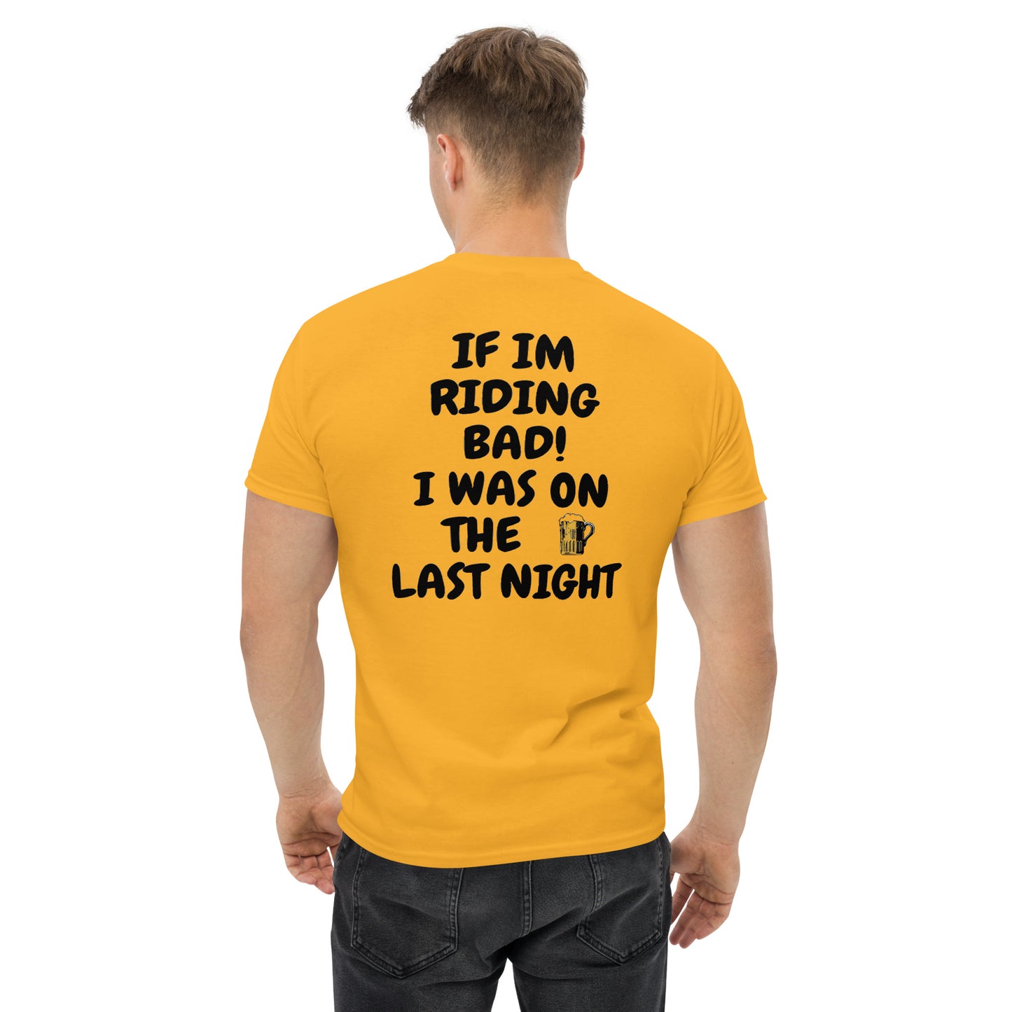 Unisex Print Wolf Rider Rear print text classic tee