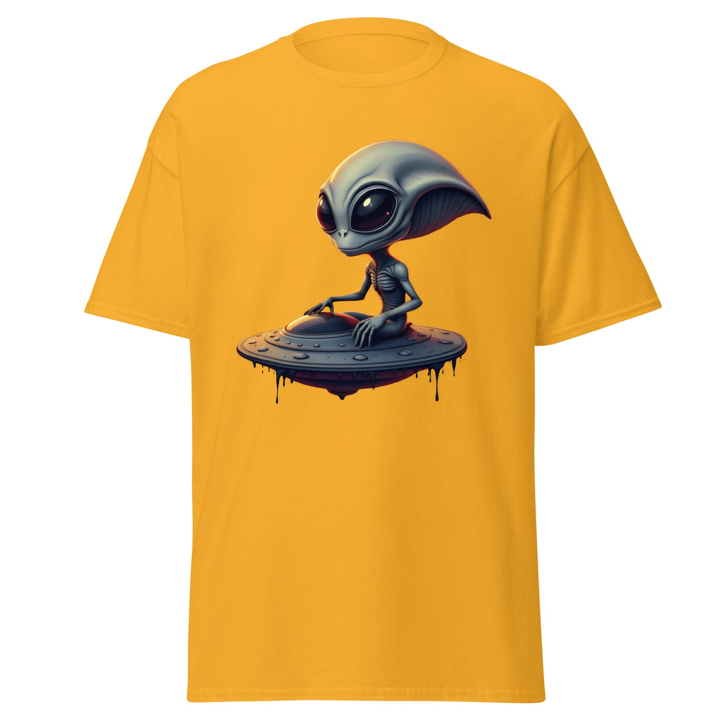Unisex UFO alien armed eyes classic tee