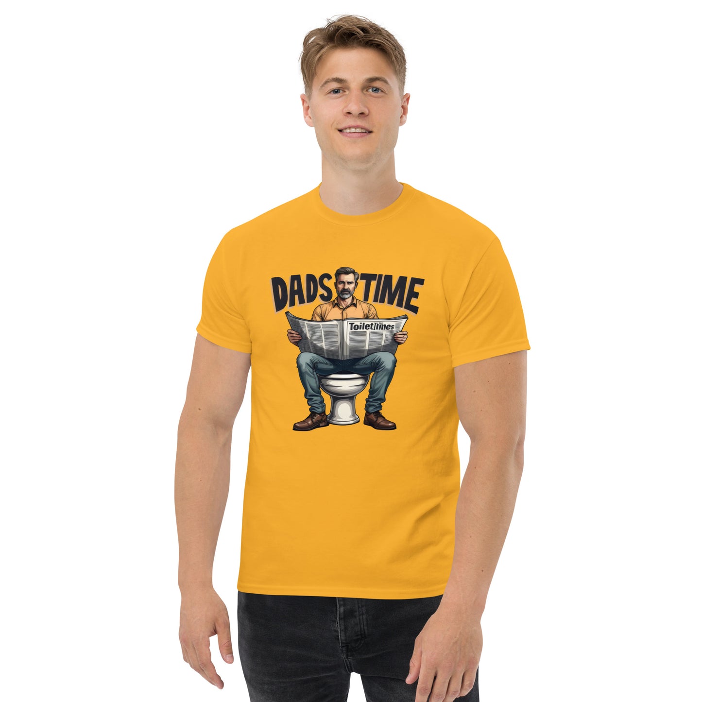 Men's sat on toilet dads time classic tee
