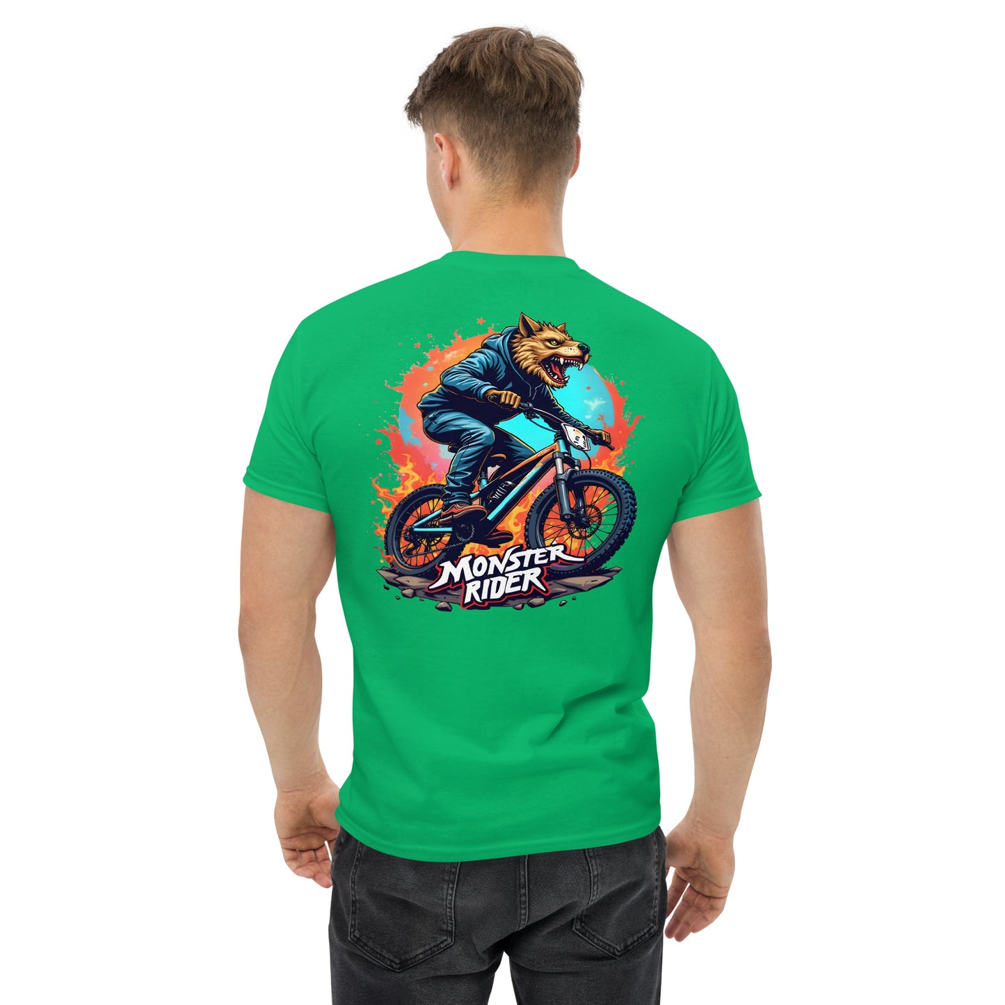 Unisex wolf monster rider classic tee