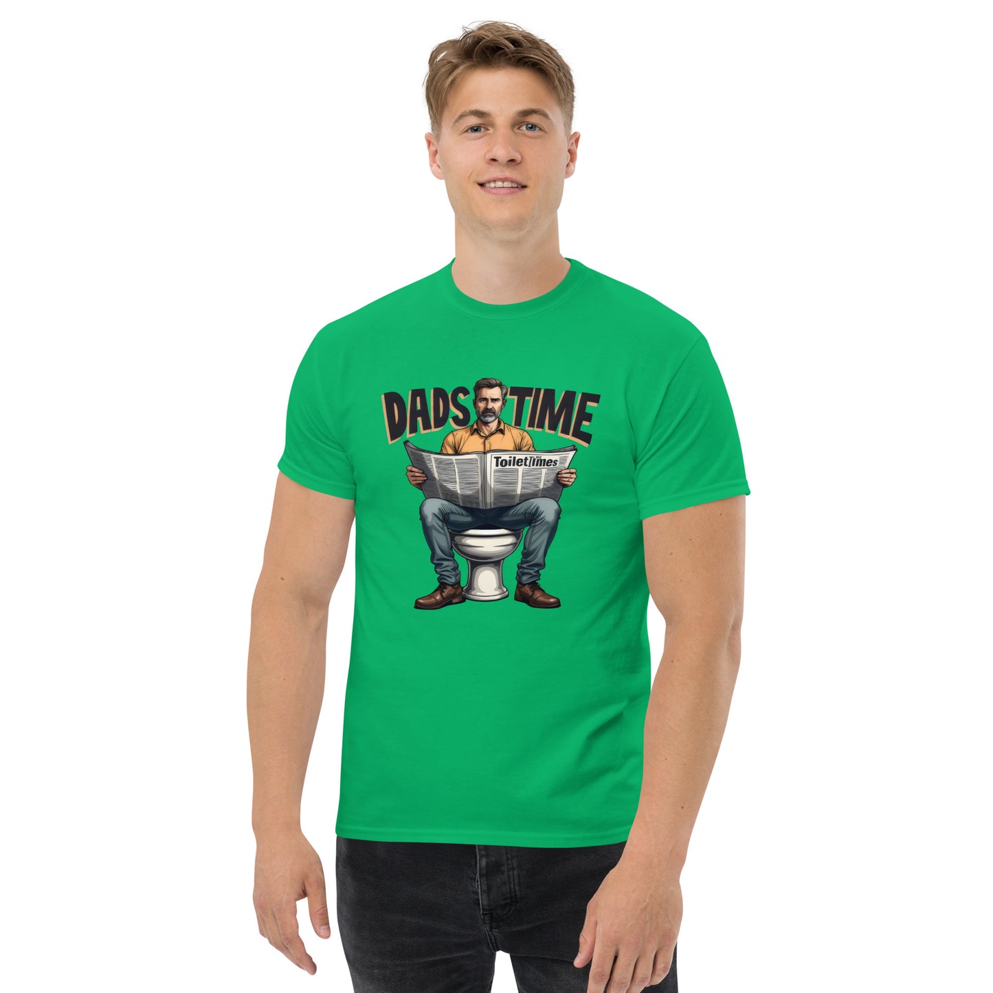 Men's sat on toilet dads time classic tee