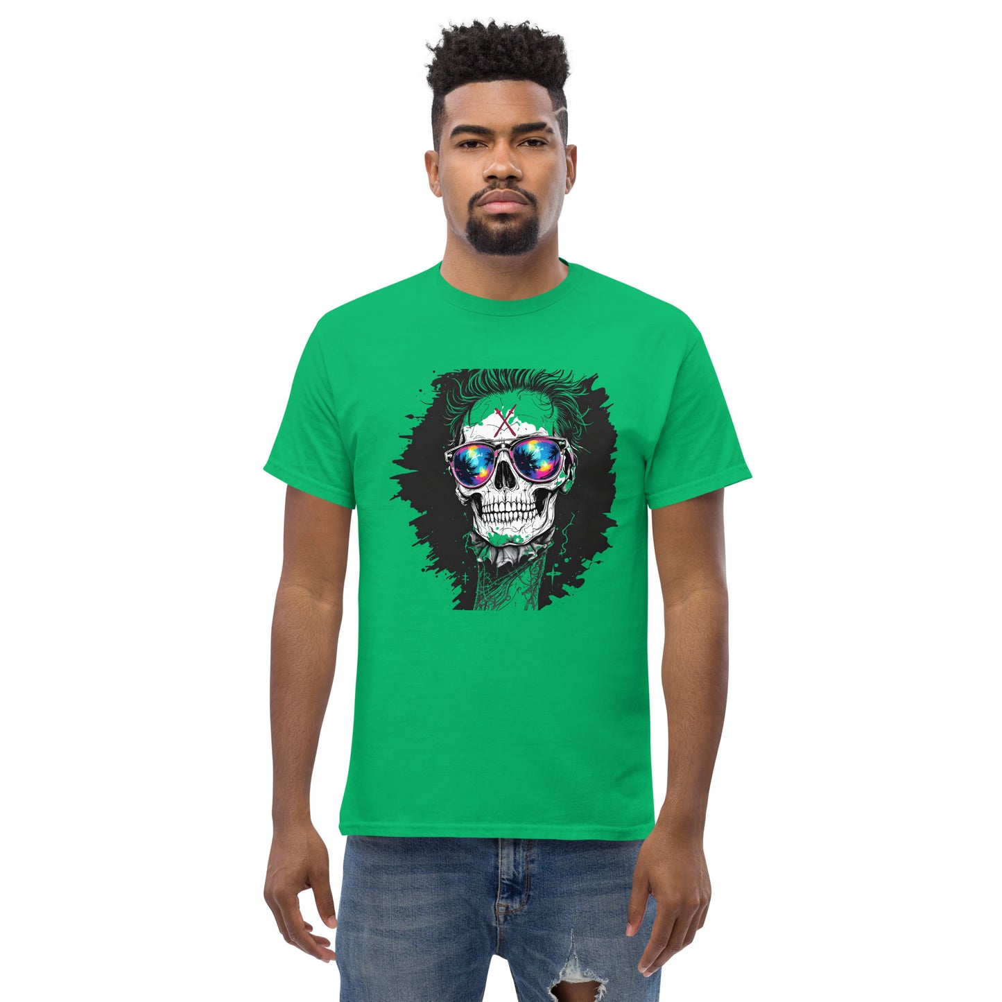 Unisex Skull Mirror shades classic tee