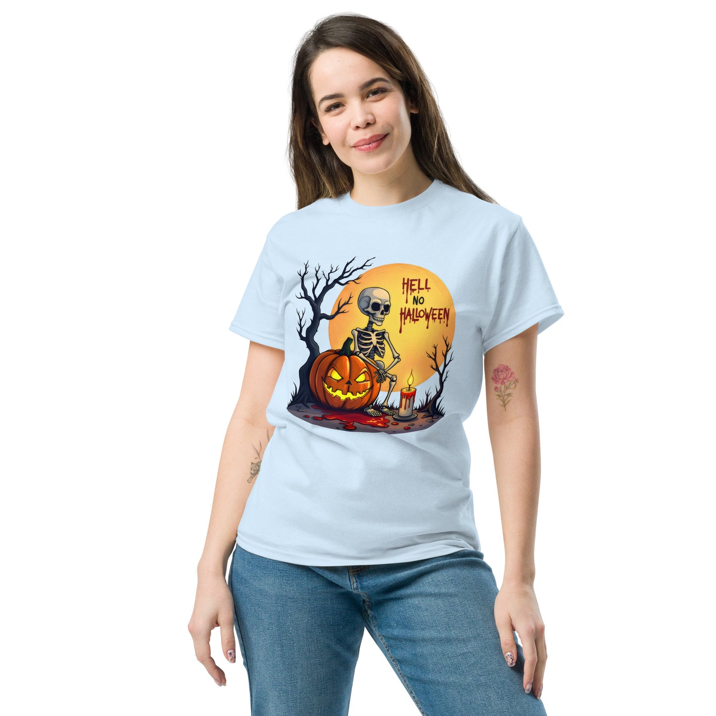 Unisex Hell no Halloween classic tee