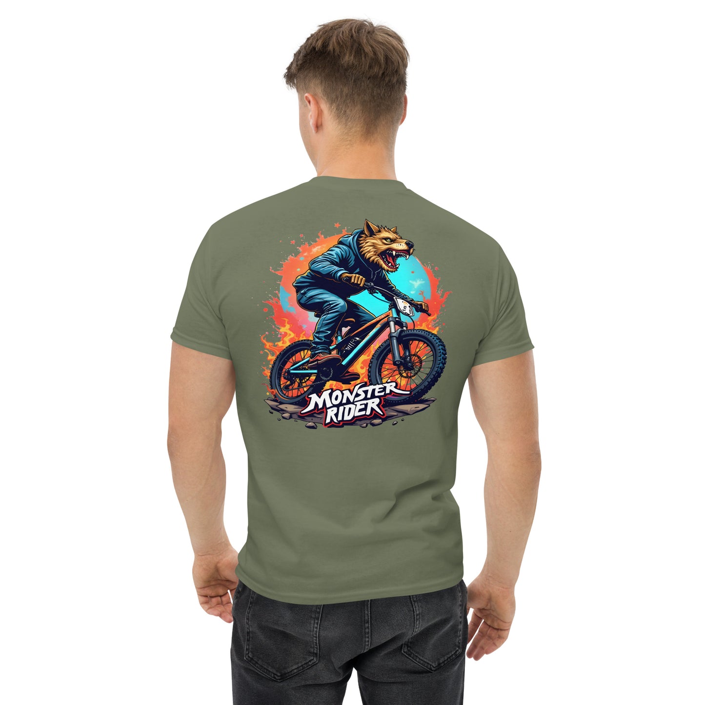 Unisex wolf monster rider classic tee