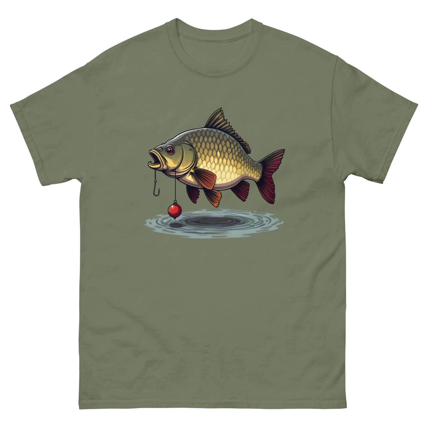 Unisex Front and back cartoon carp classic tee