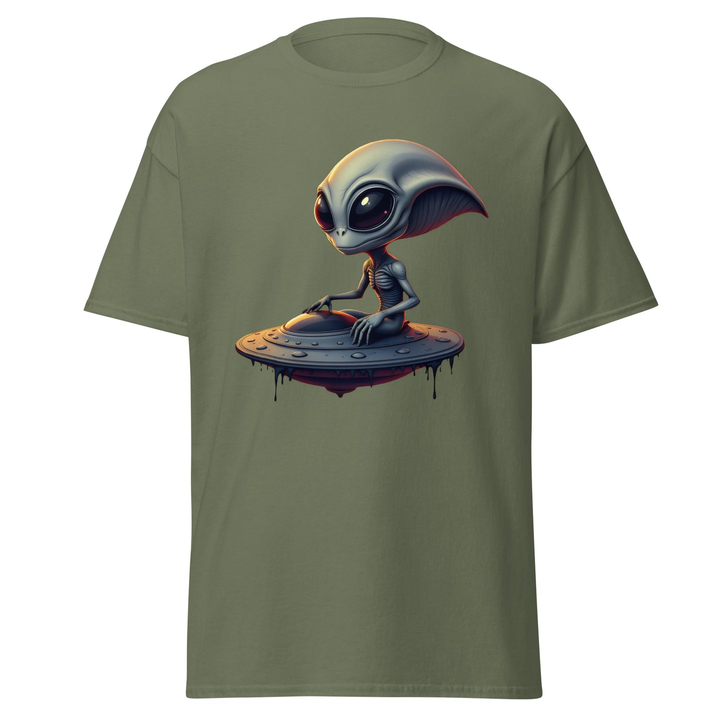 Unisex UFO alien armed eyes classic tee