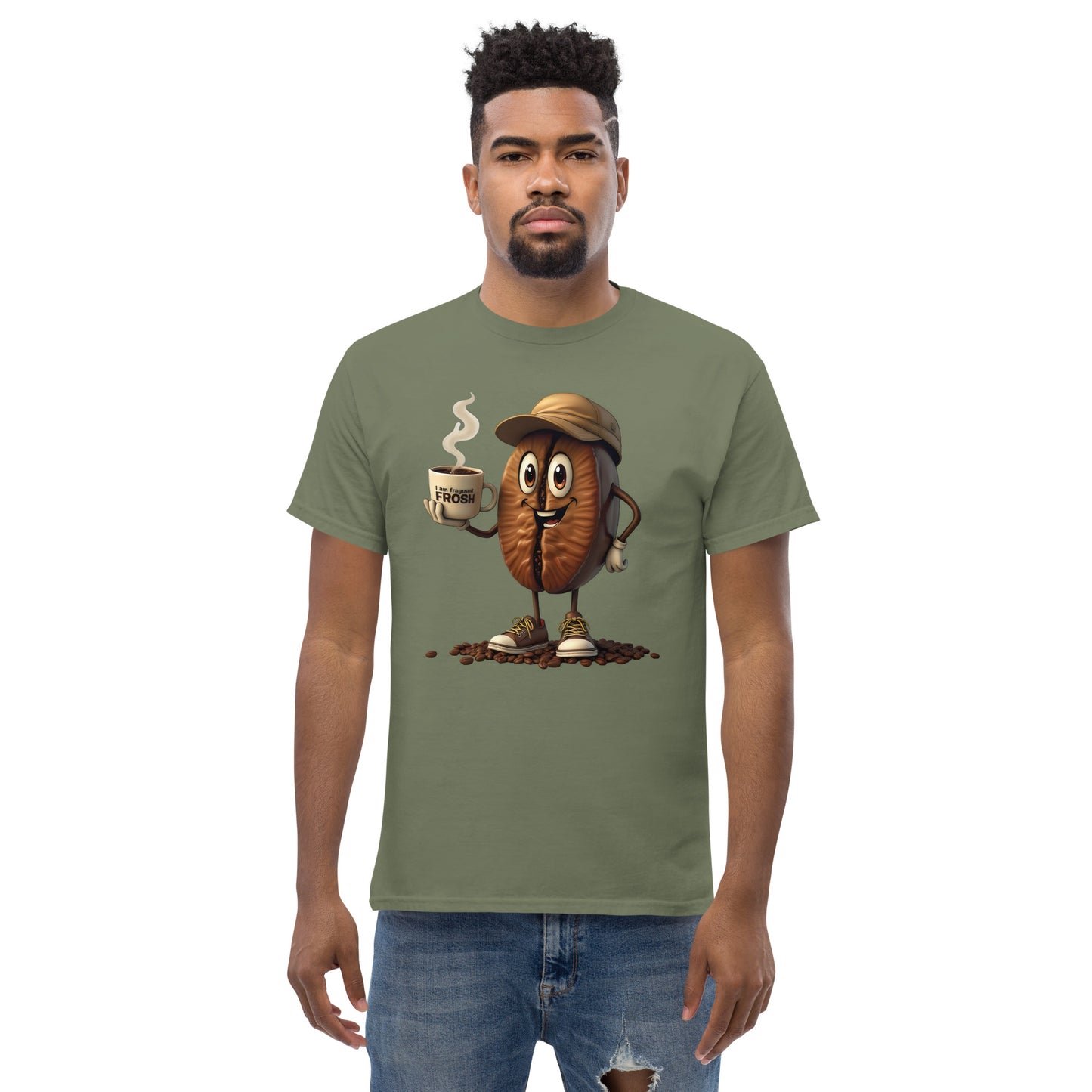 Unisex coffee Bean in a cup classic tee