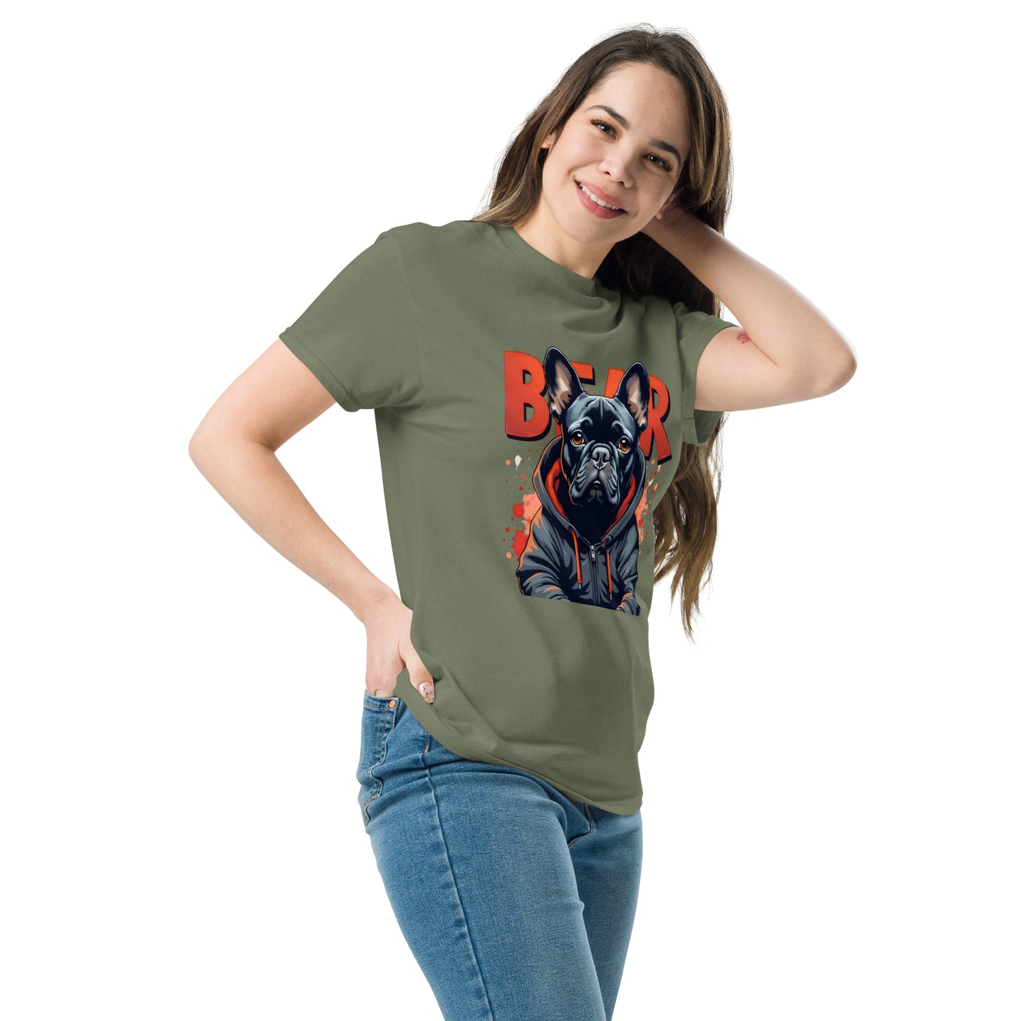 Unisex Bear Dog French bulldog classic tee