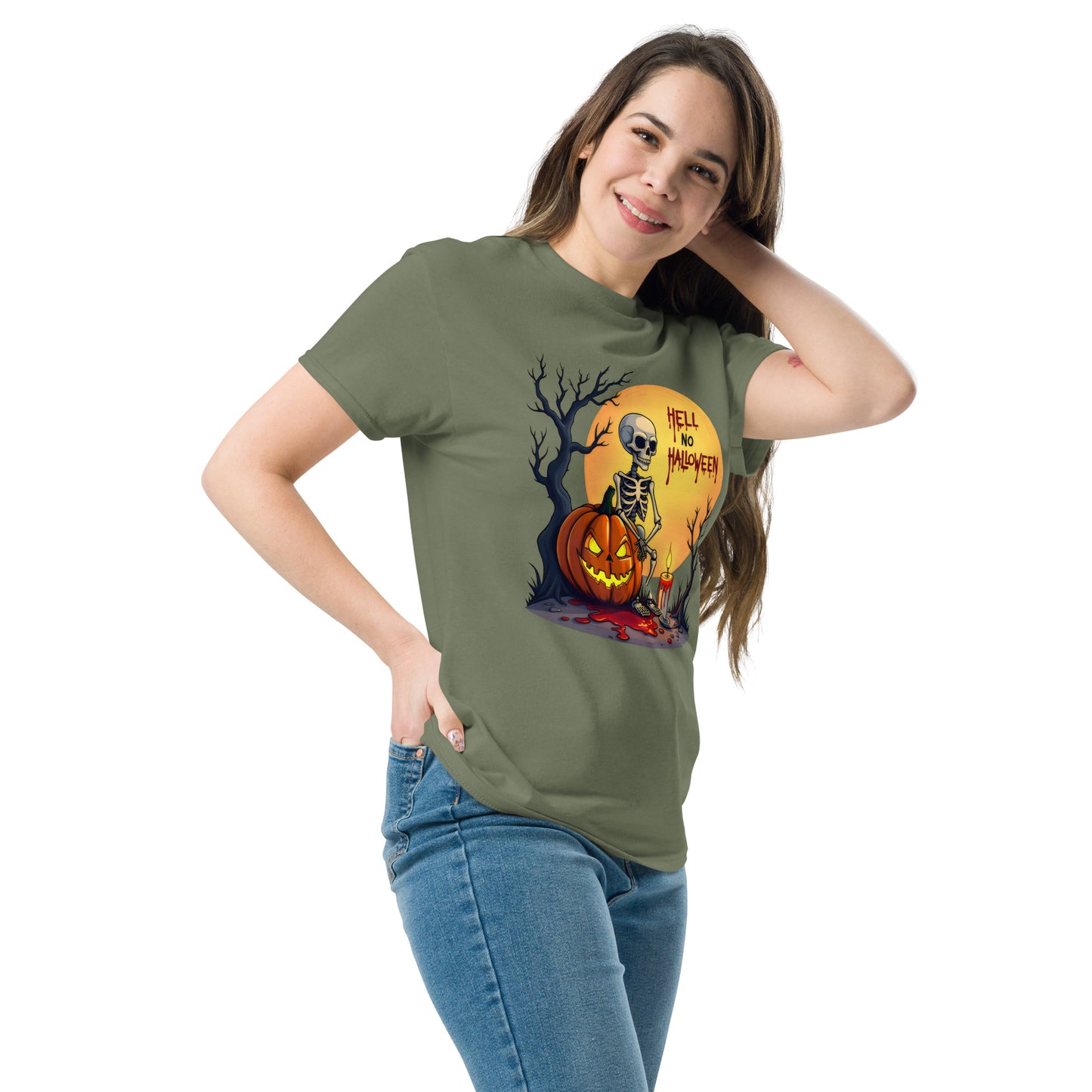 Unisex Hell no Halloween classic tee