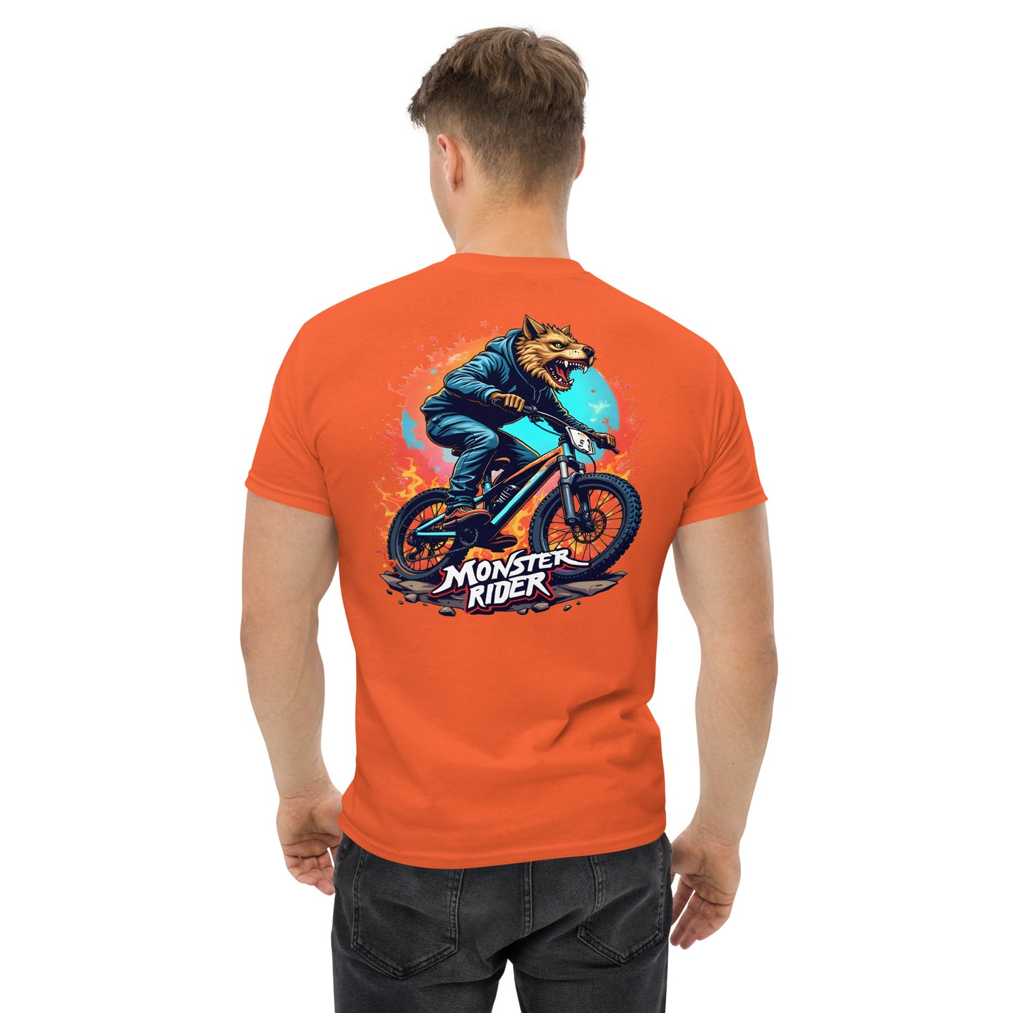 Unisex wolf monster rider classic tee