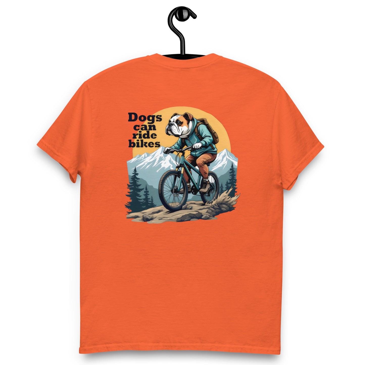 Unisex Dogs can ride bikes classic tee