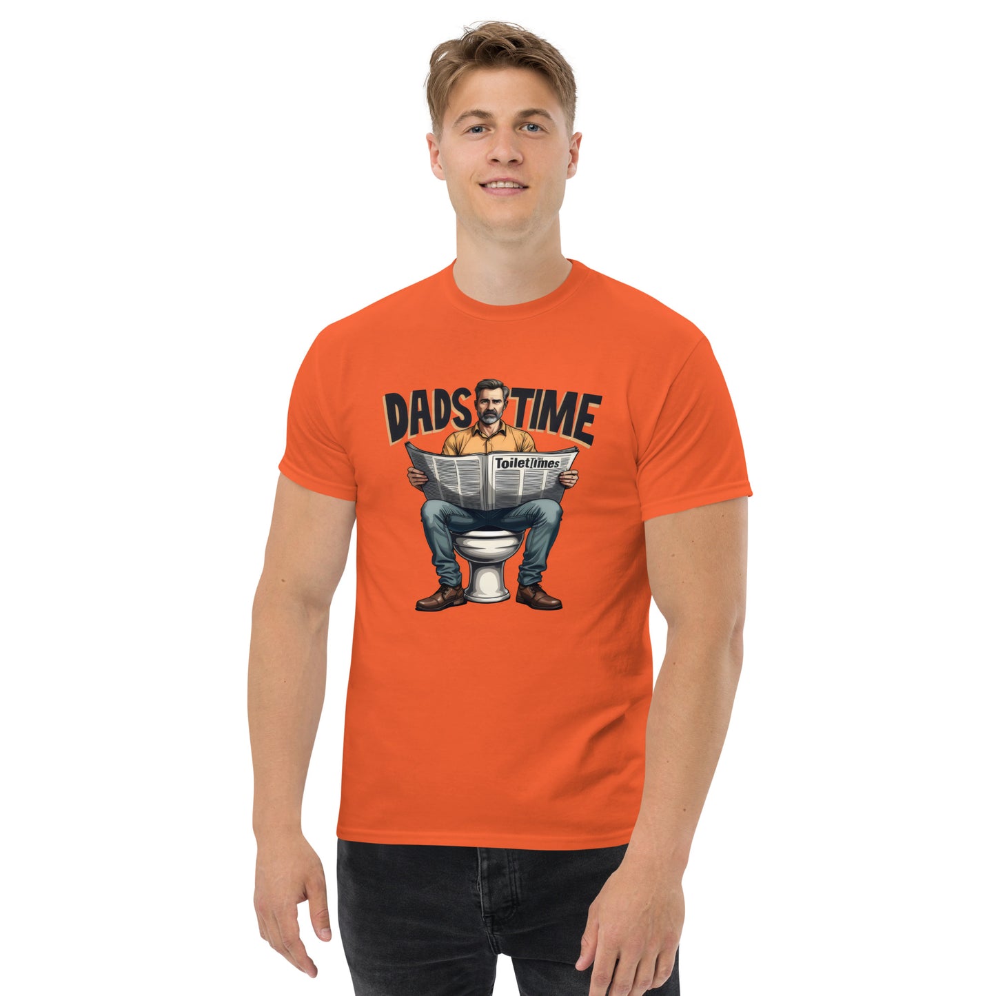 Men's sat on toilet dads time classic tee