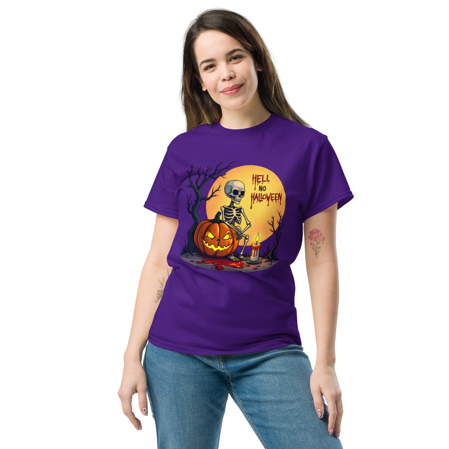 Unisex Hell no Halloween classic tee