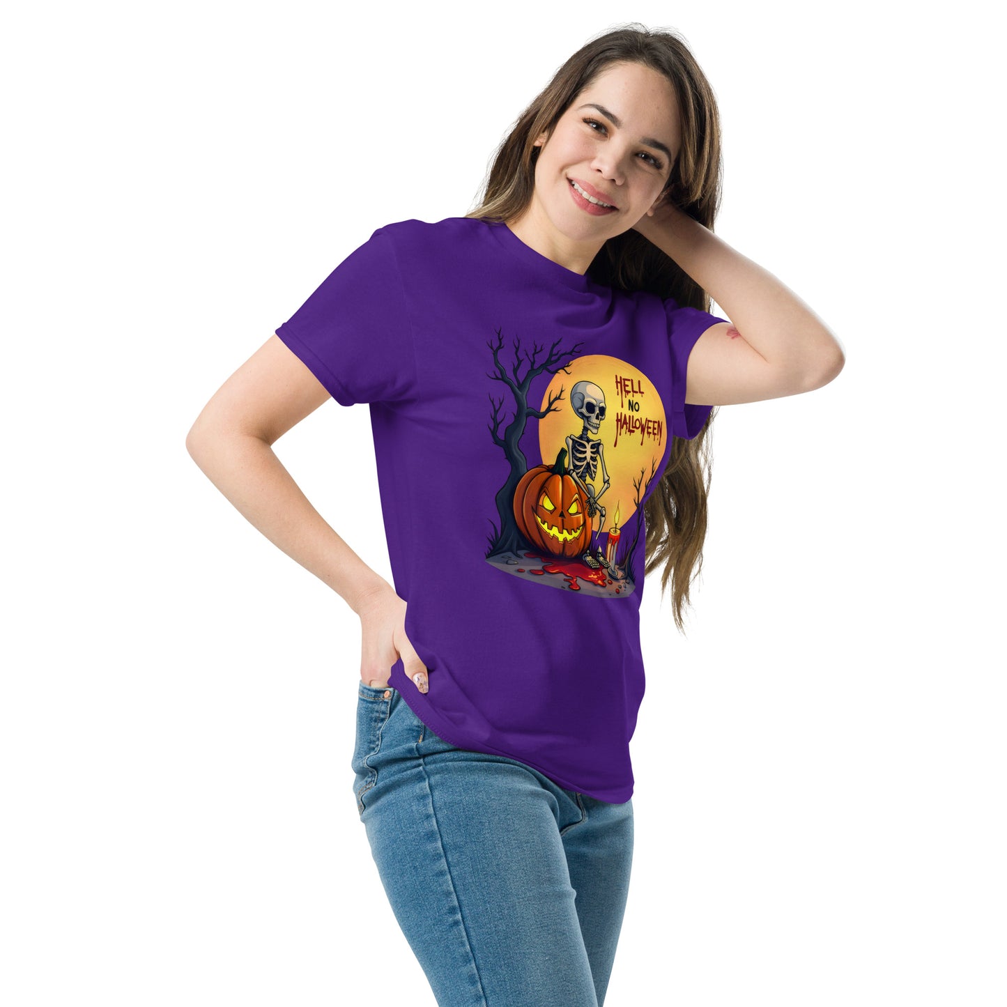 Unisex Hell no Halloween classic tee