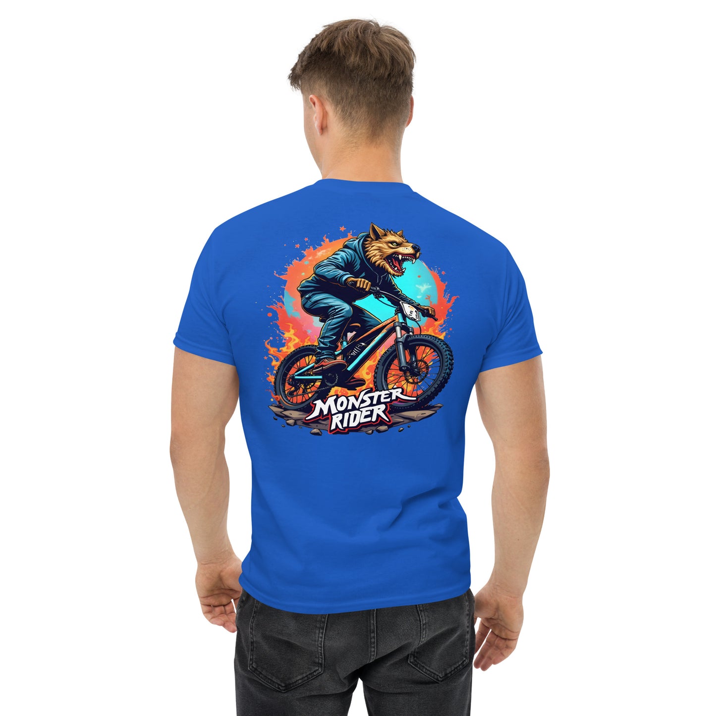 Unisex wolf monster rider classic tee