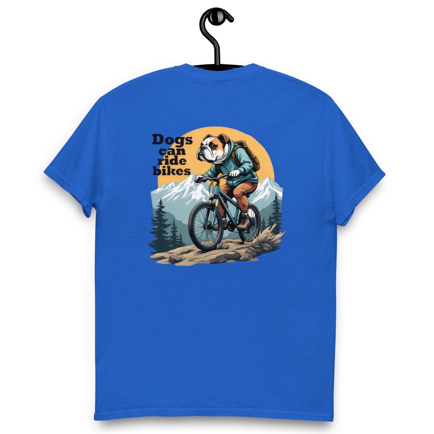 Unisex Dogs can ride bikes classic tee
