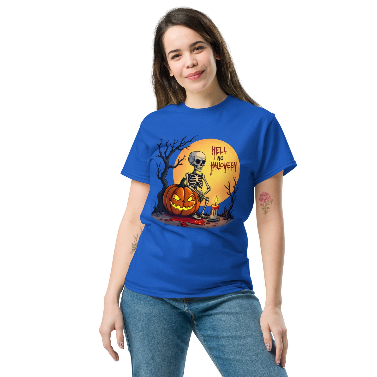 Unisex Hell no Halloween classic tee