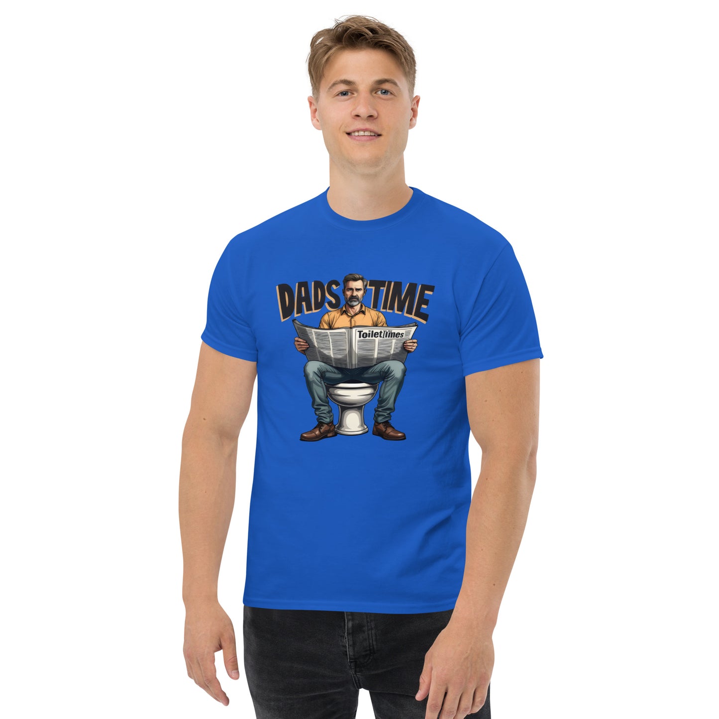 Men's sat on toilet dads time classic tee