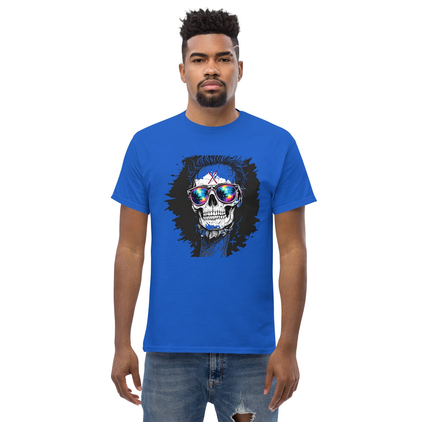 Unisex Skull Mirror shades classic tee