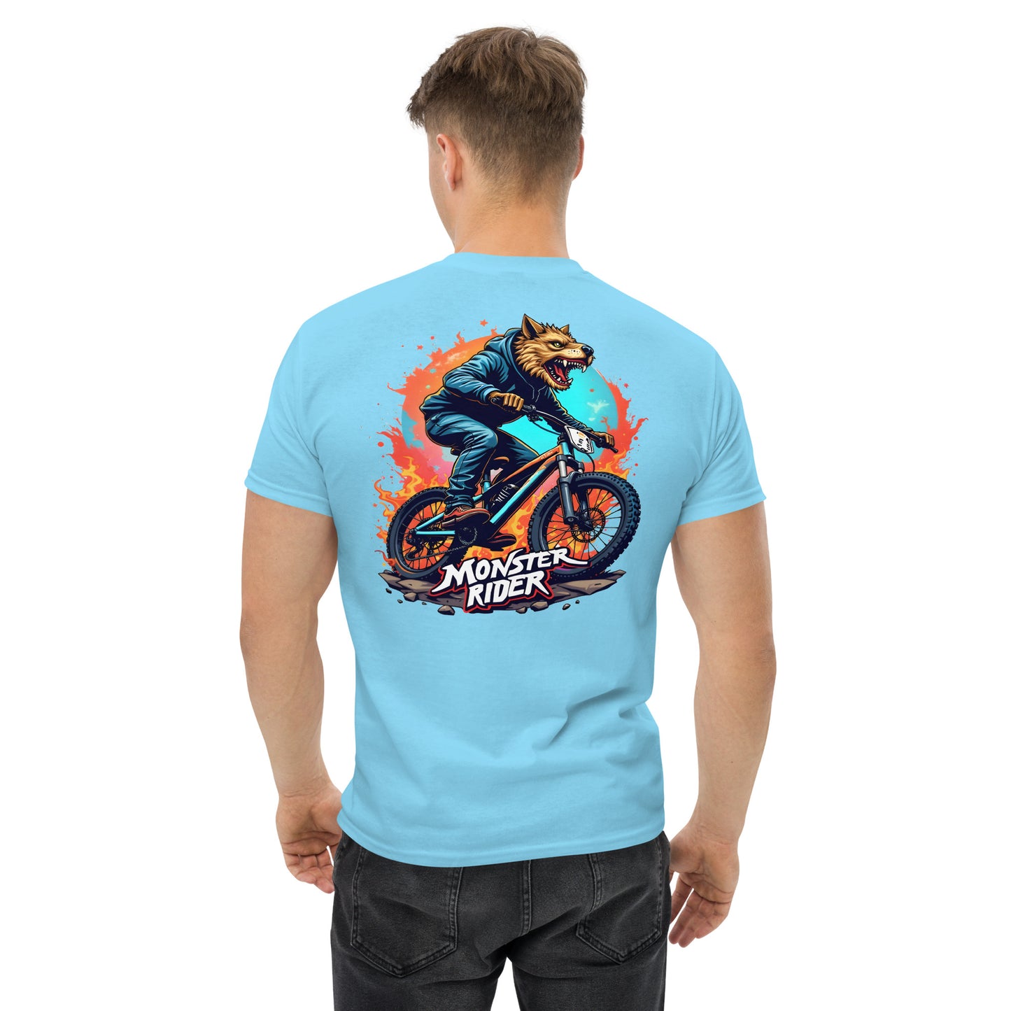 Unisex wolf monster rider classic tee