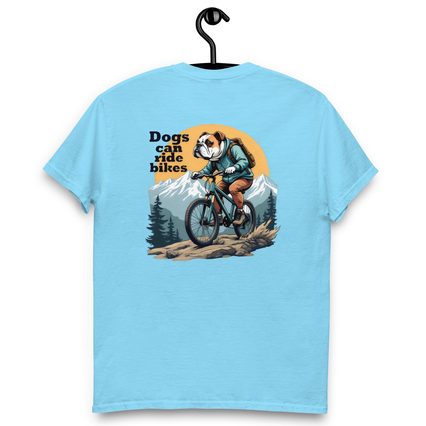 Unisex Dogs can ride bikes classic tee