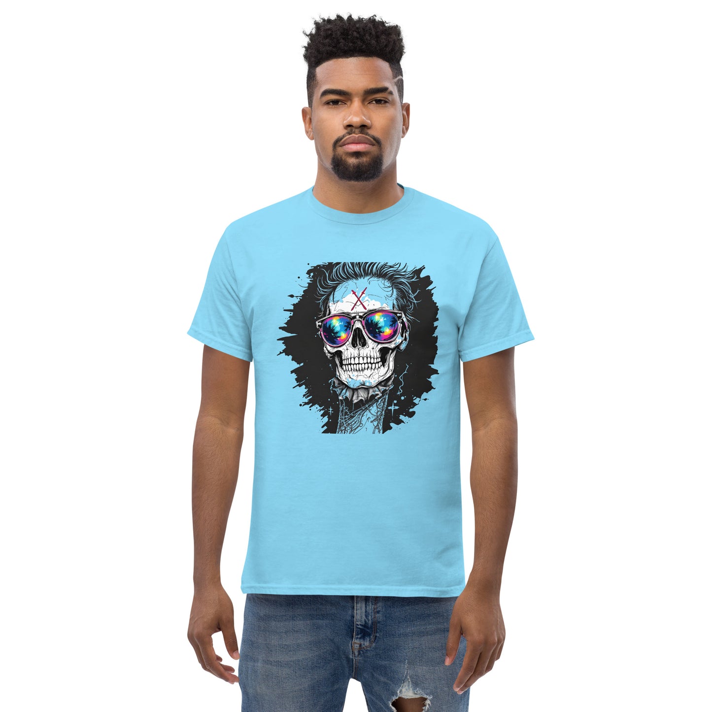 Unisex Skull Mirror shades classic tee