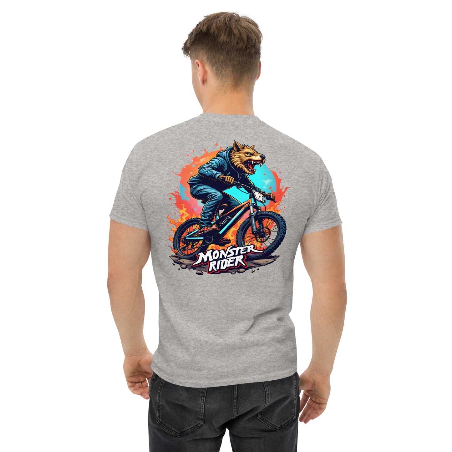 Unisex wolf monster rider classic tee