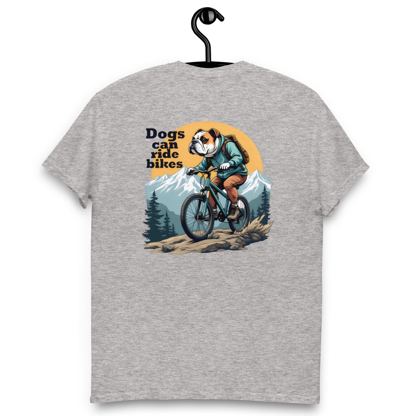Unisex Dogs can ride bikes classic tee