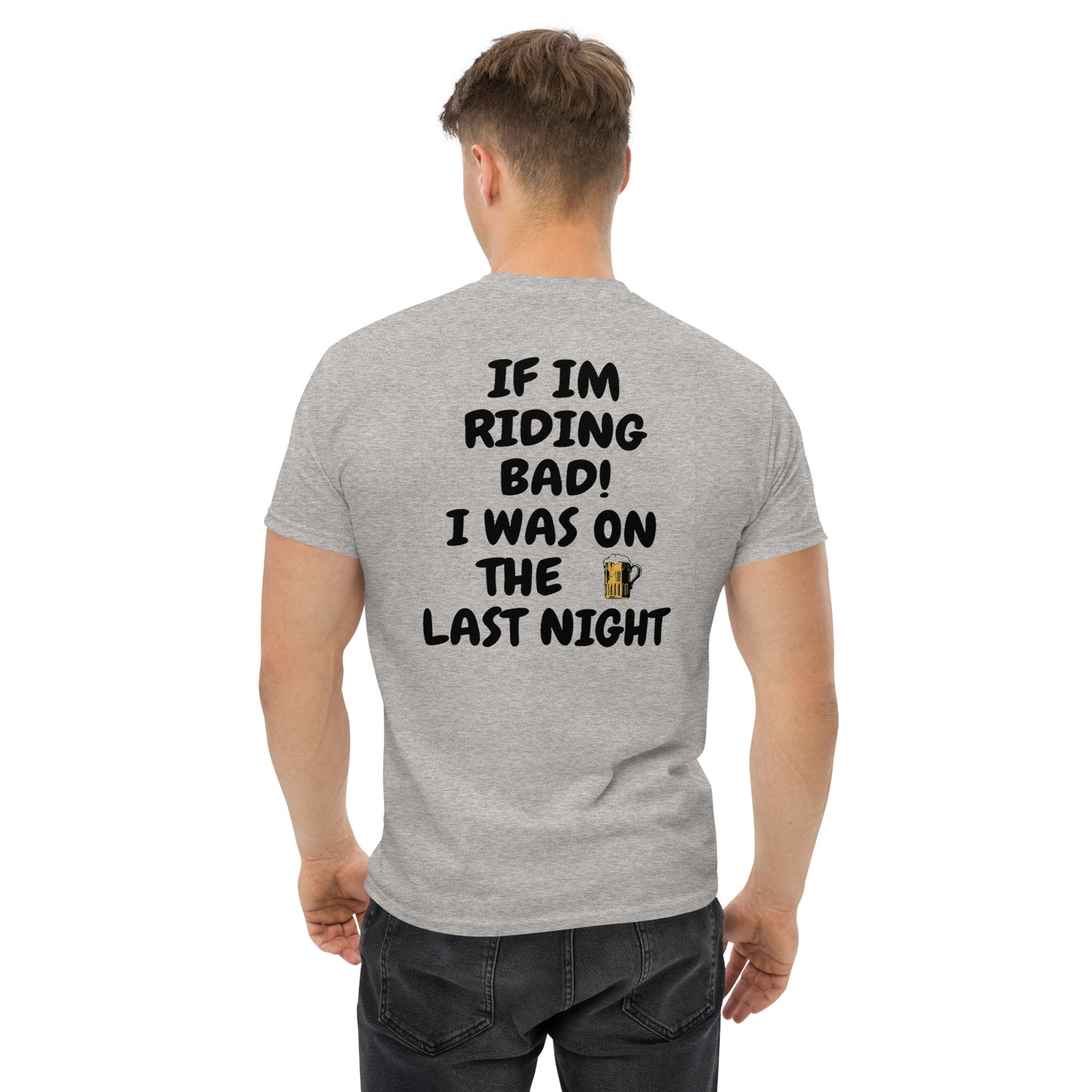 Unisex Print Wolf Rider Rear print text classic tee