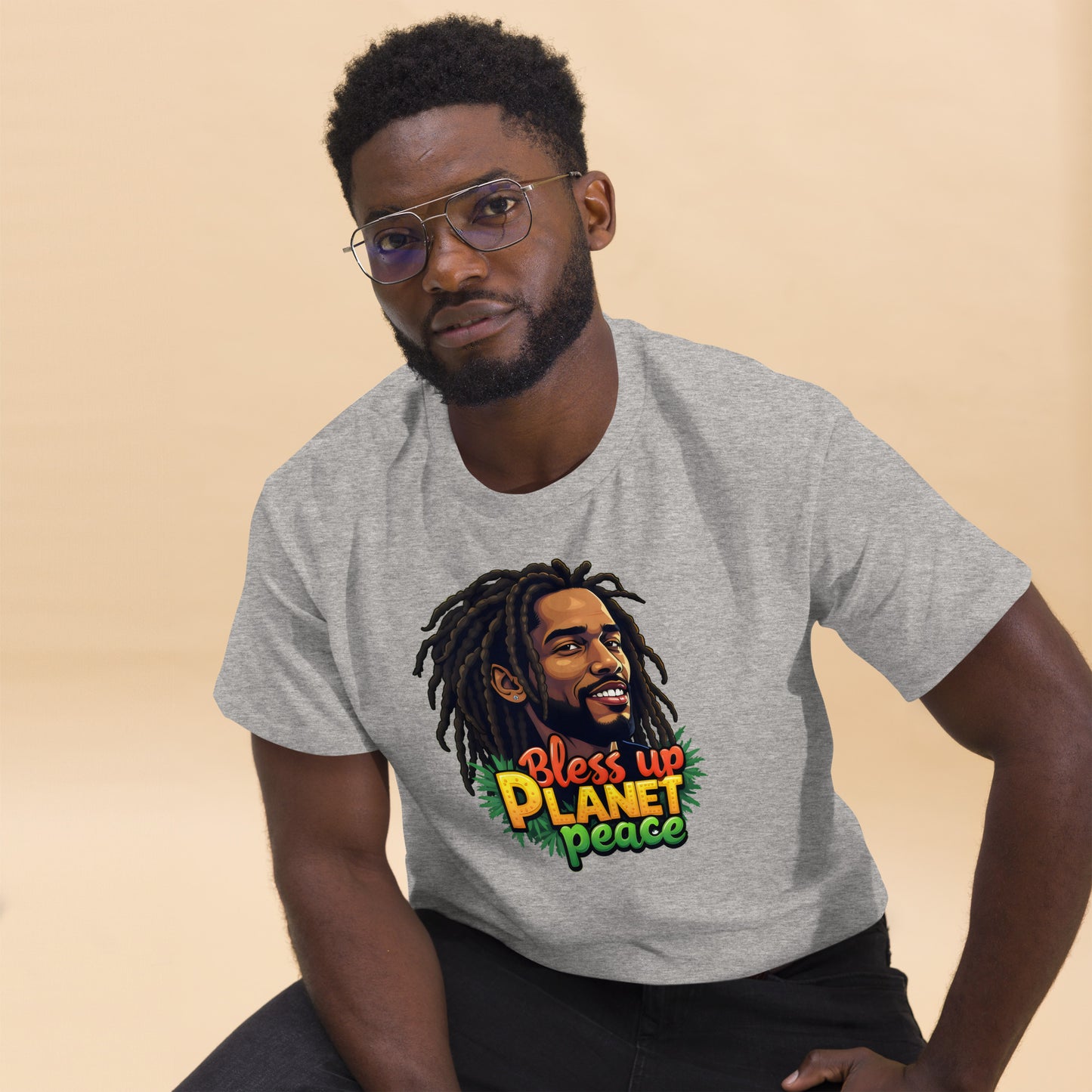 Unisex bless up Planet piece 2 classic tee