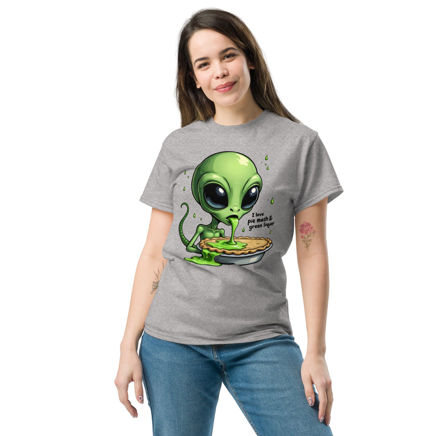 Unisex  Pie and liquor aliens classic tee