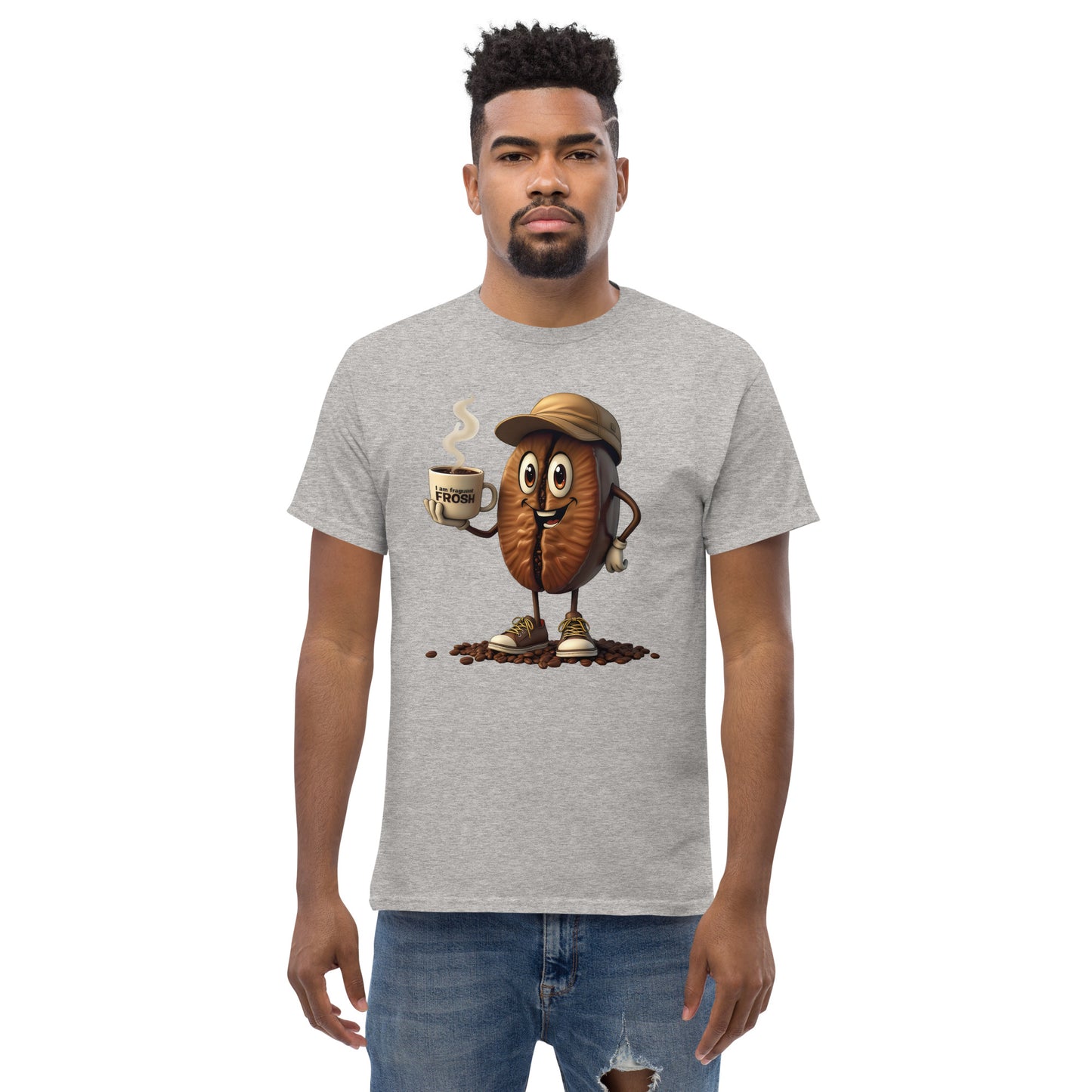 Unisex coffee Bean in a cup classic tee