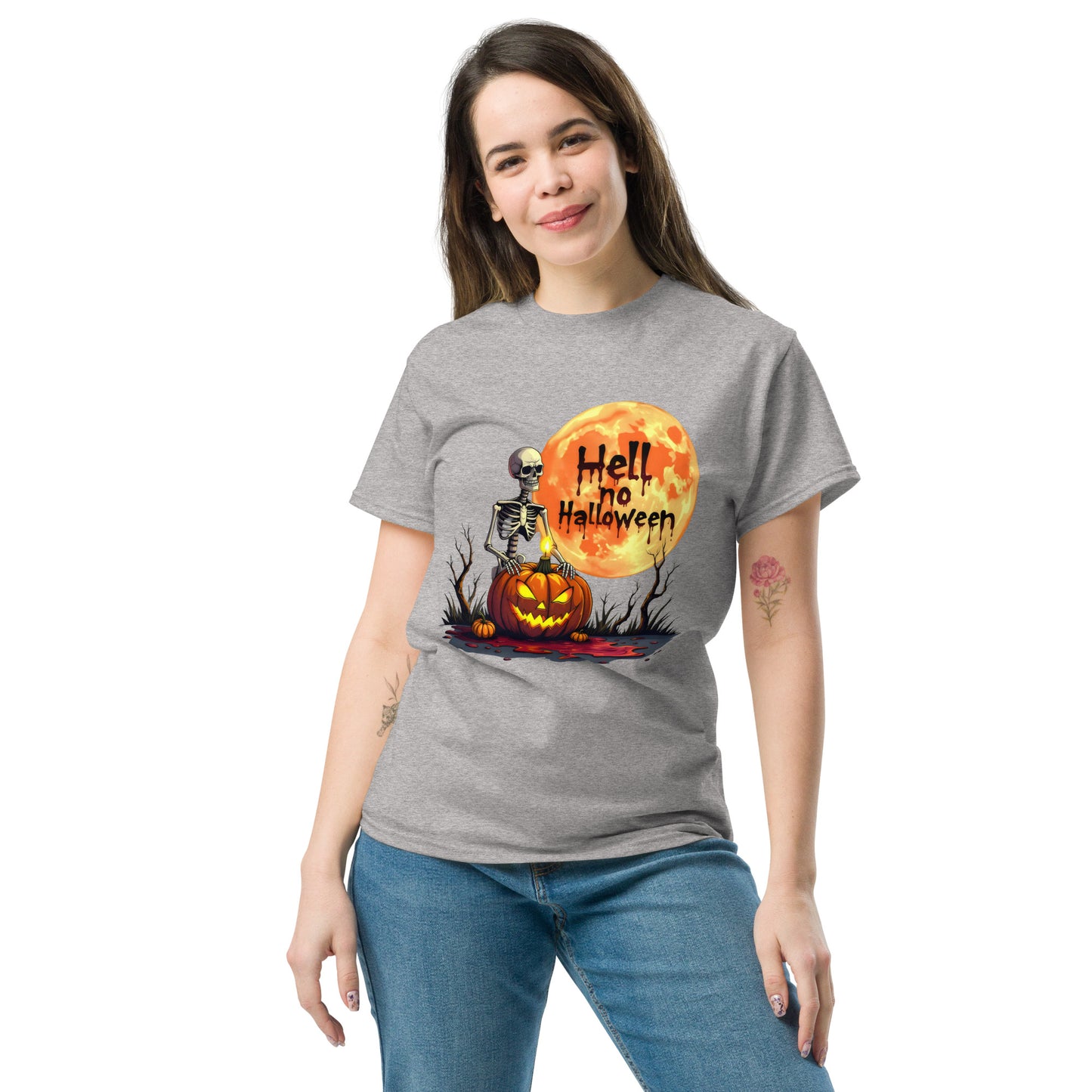 Unisex Hell no Halloween classic tee