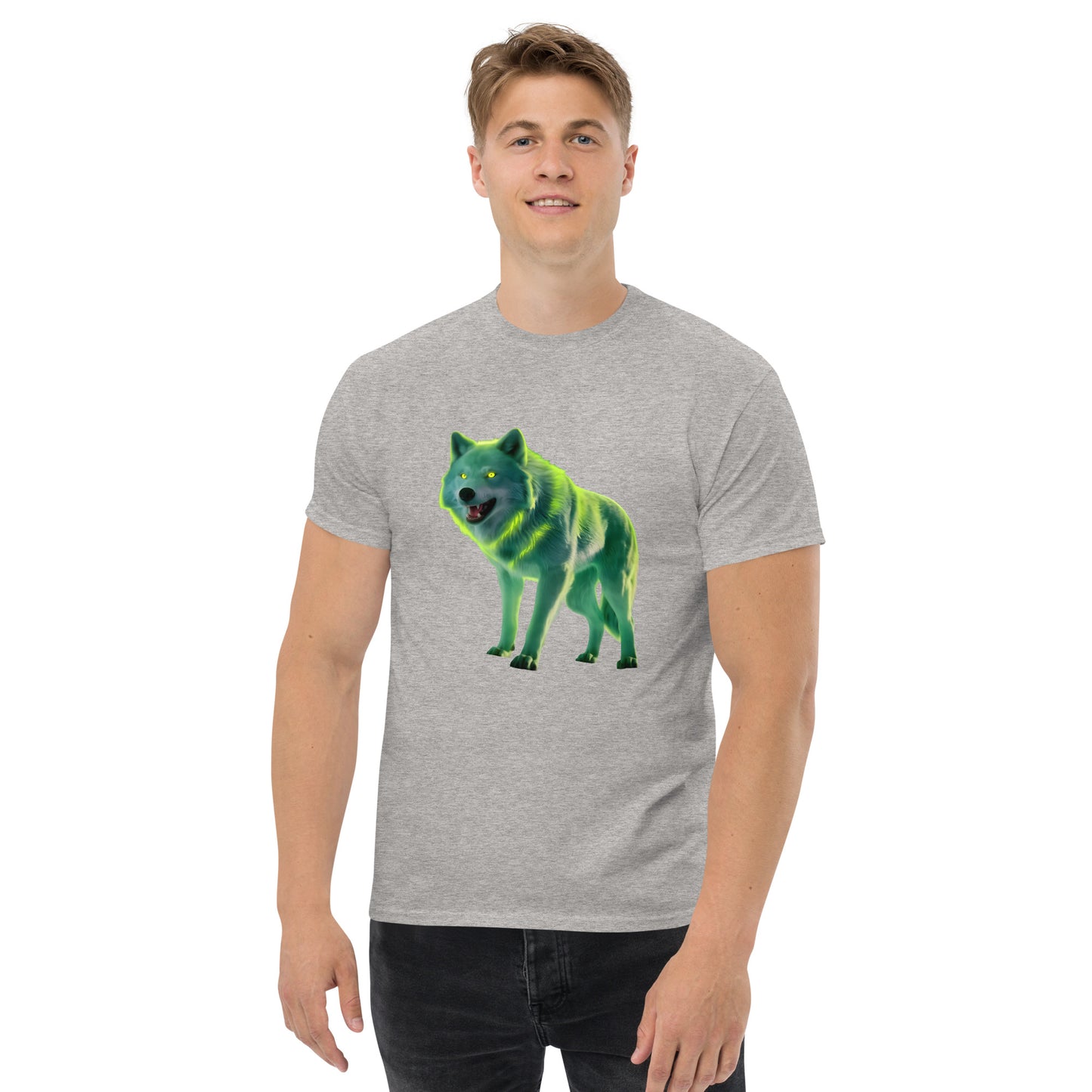Unisex glowing eyed Wolf classic tee