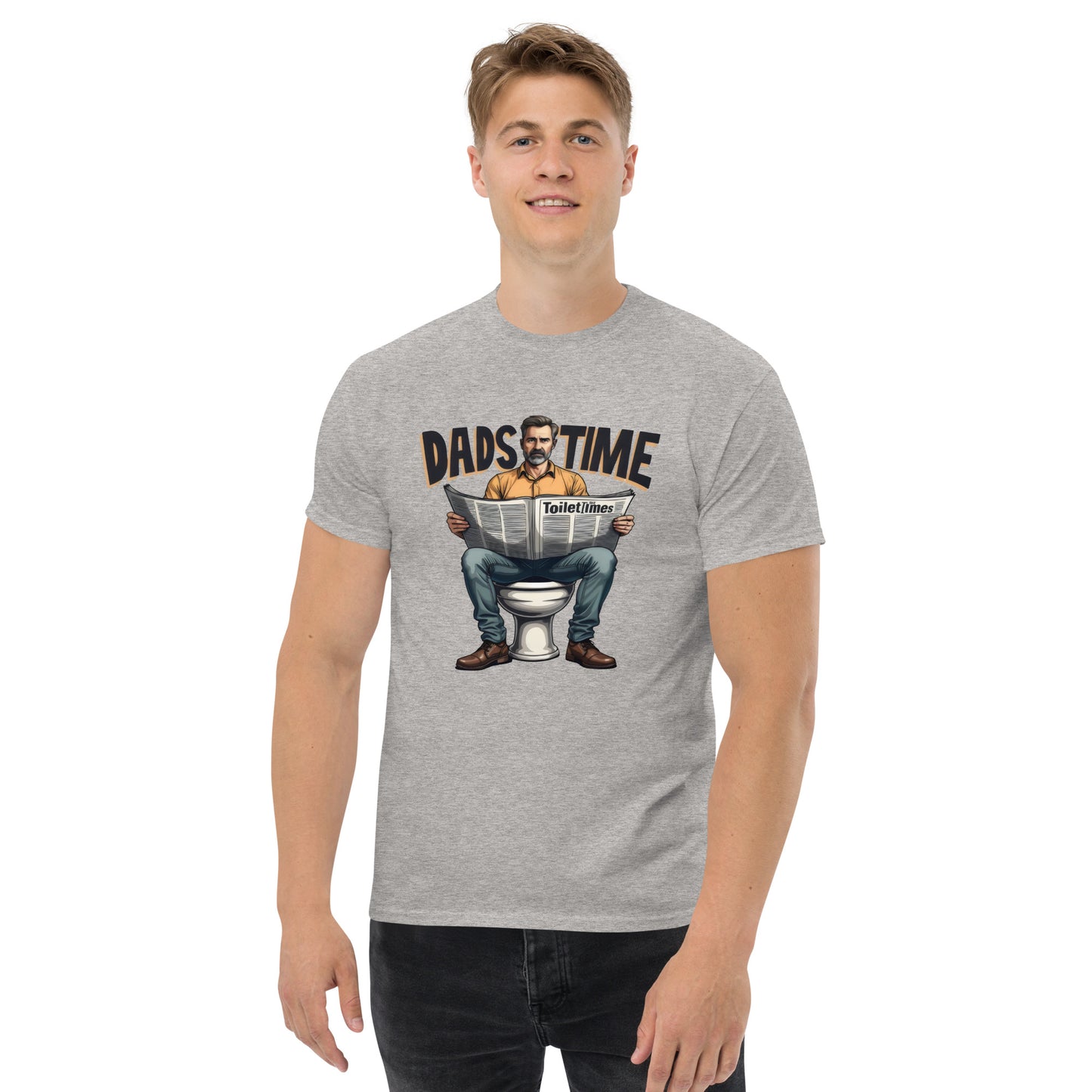 Men's sat on toilet dads time classic tee