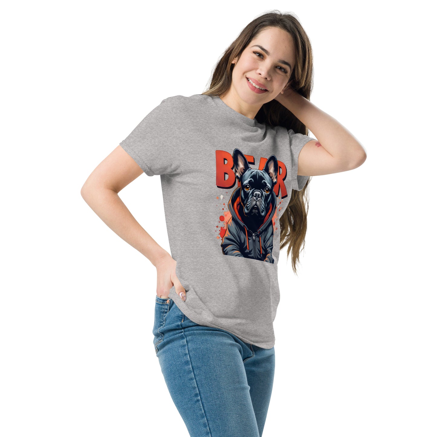 Unisex Bear Dog French bulldog classic tee