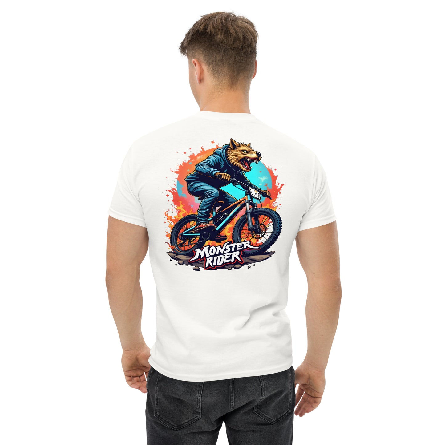 Unisex wolf monster rider classic tee