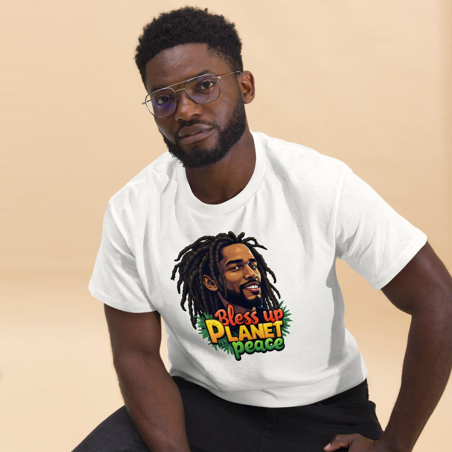 Unisex bless up Planet piece 2 classic tee