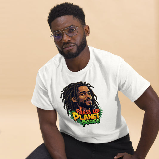Unisex bless up Planet piece 2 classic tee
