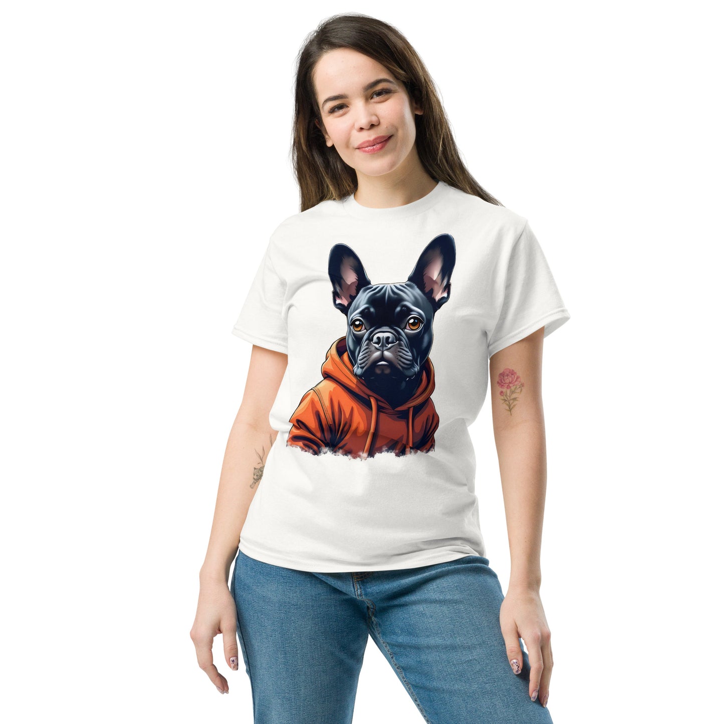 Unisex Black French bulldog classic tee