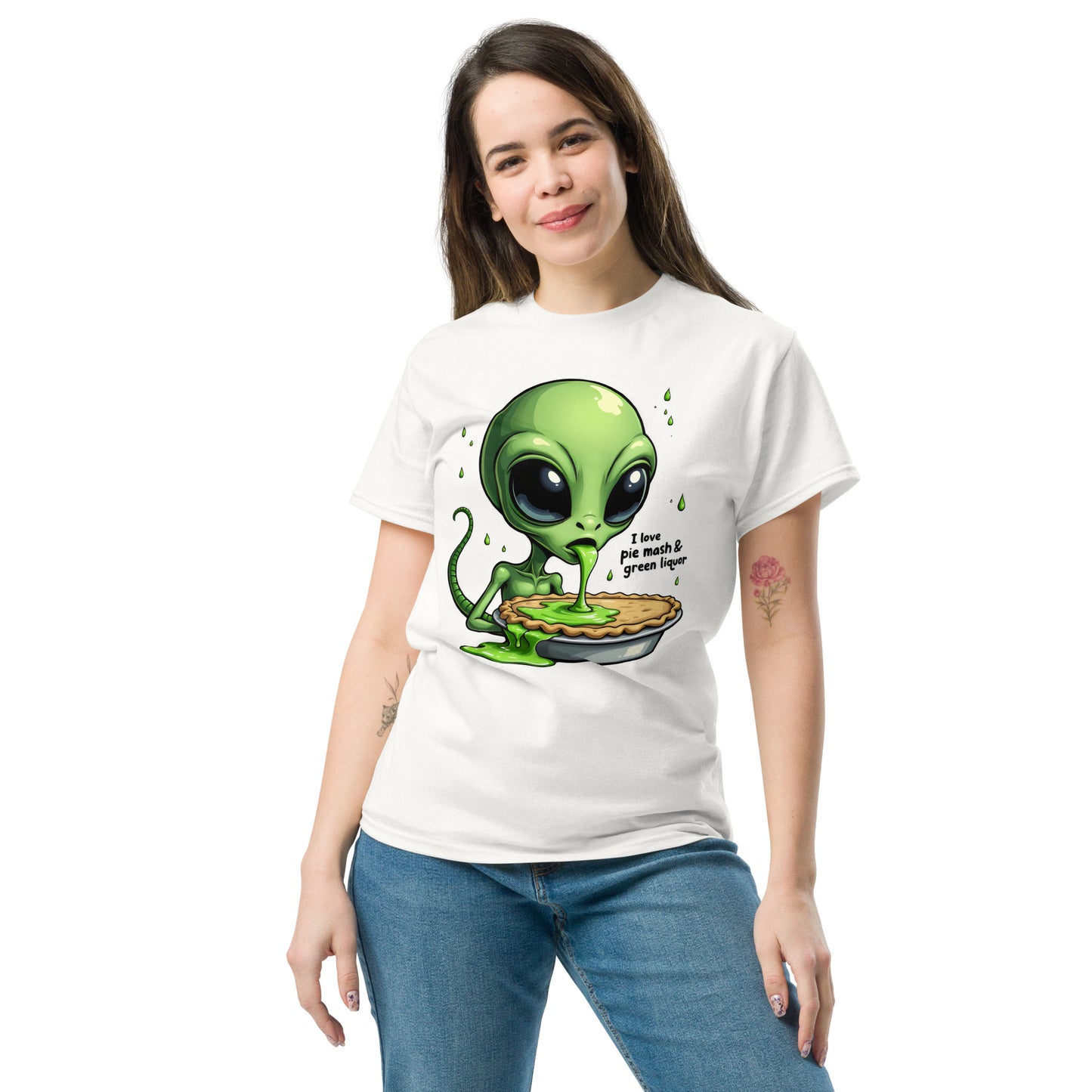 Unisex  Pie and liquor aliens classic tee