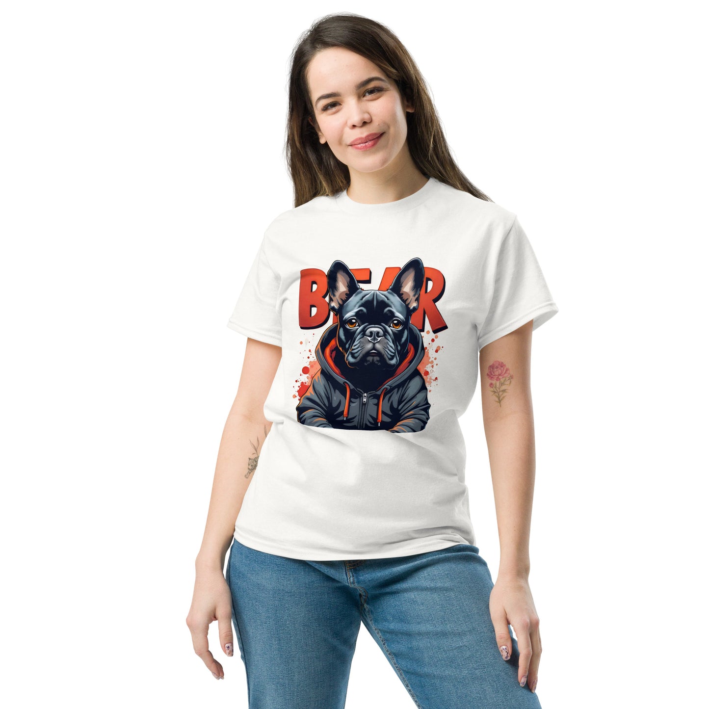 Unisex Bear Dog French bulldog classic tee