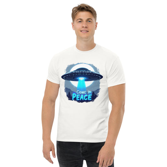 Unisex UFO come in peace classic tee