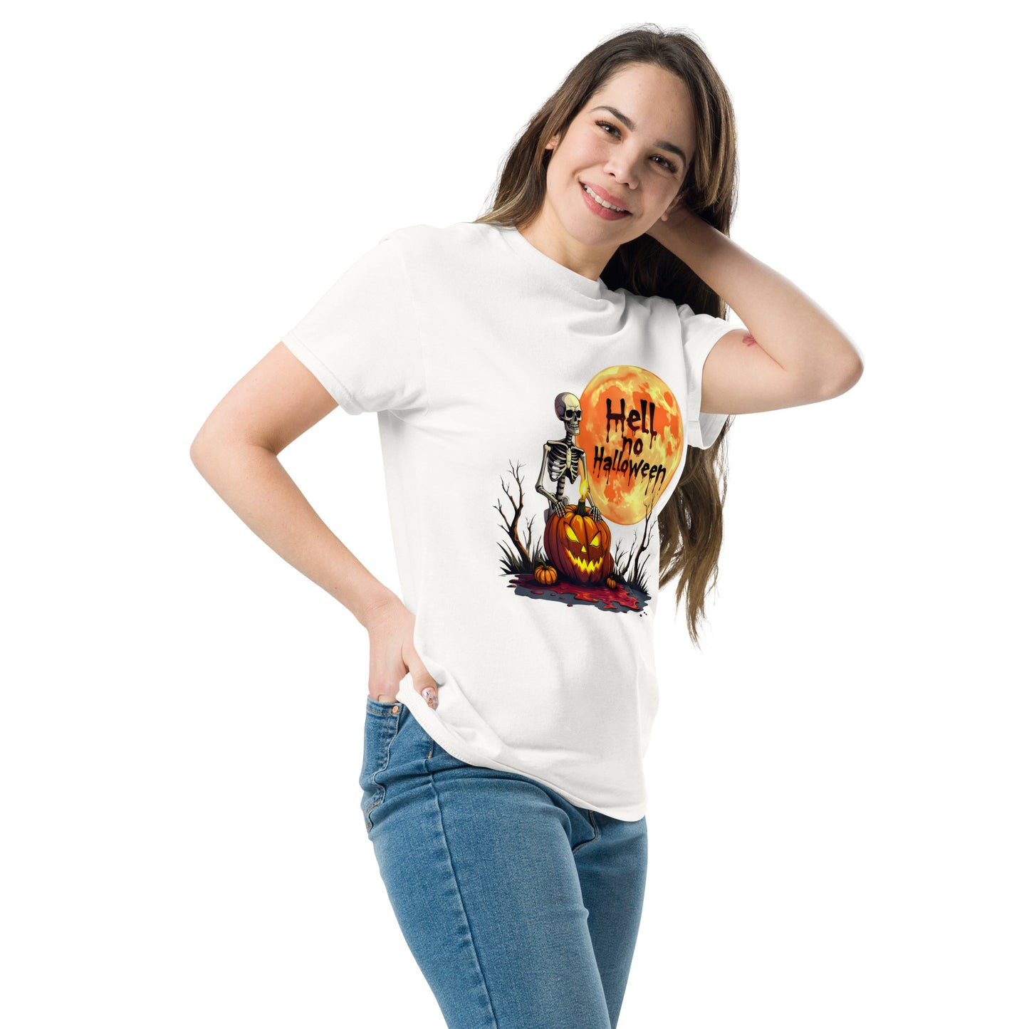 Unisex Hell no Halloween classic tee