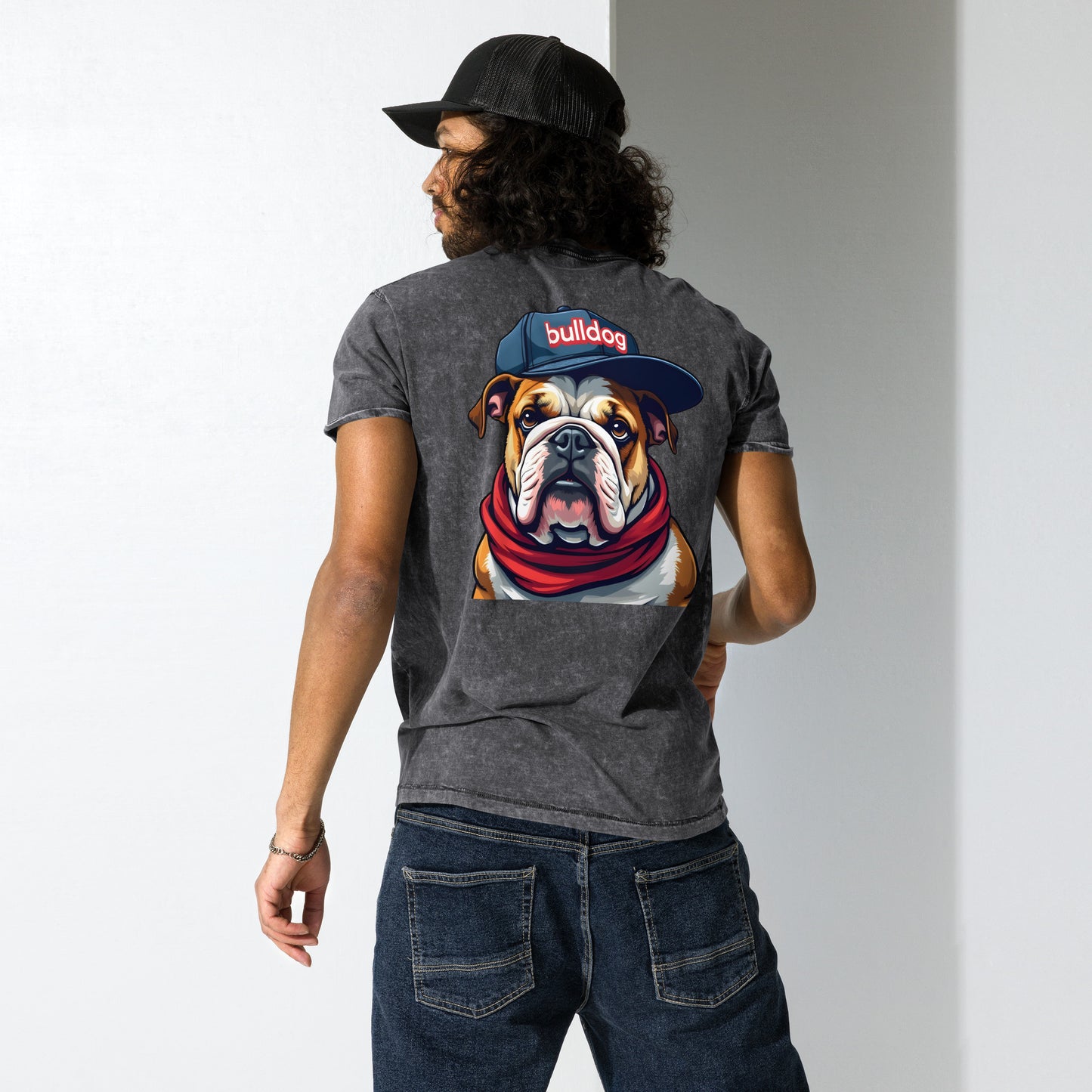 British bulldog baseball cap Denim T-Shirt