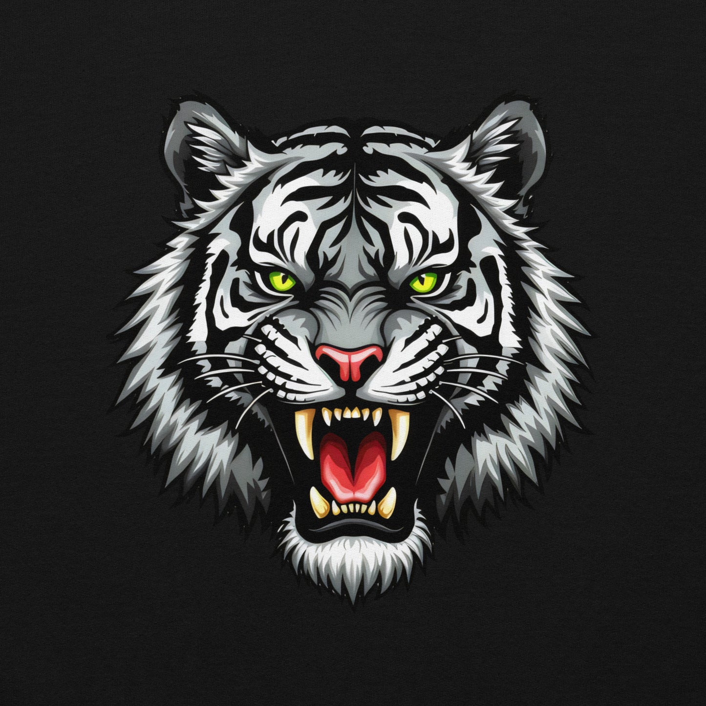 Unisex Black and white tiger crewneck classic Hoodie